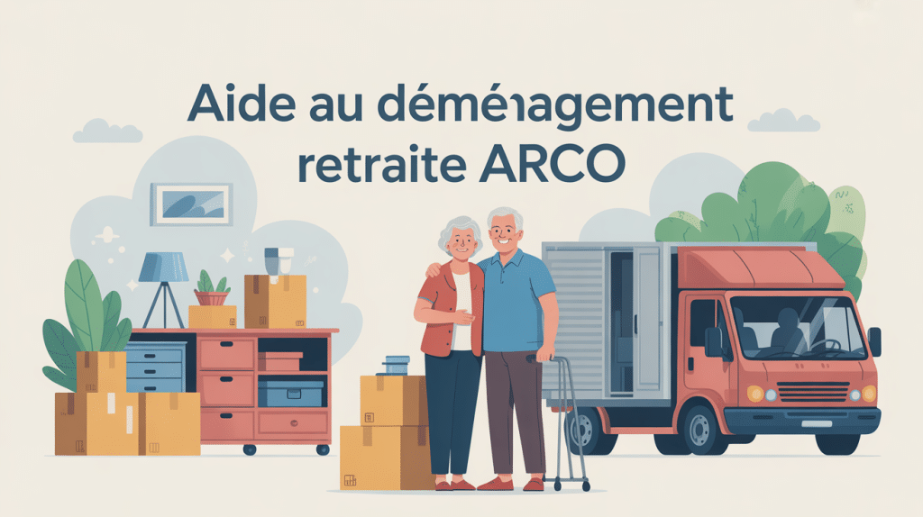 illustration aide au déménagement retraite arrco pour seniors