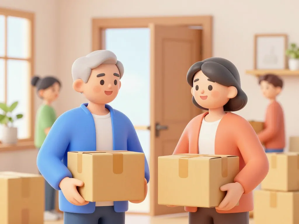 visuel scène aide au déménagement retraite arrco seniors