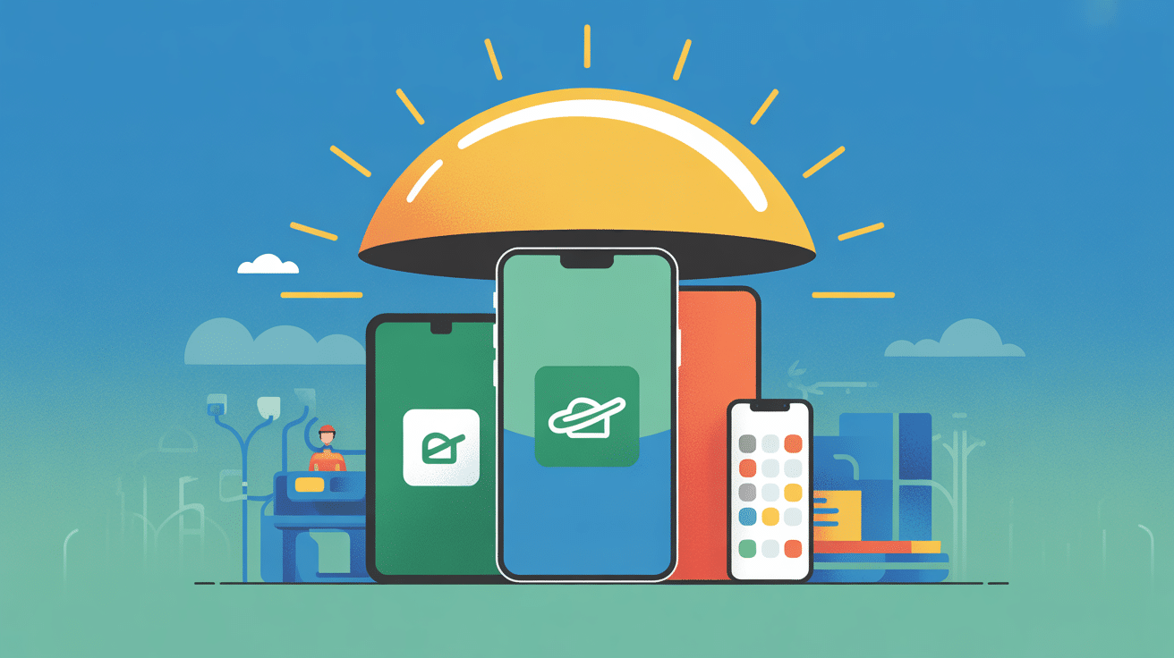 illustration assurance tous mobiles crédit agricole smartphone tablette laptop