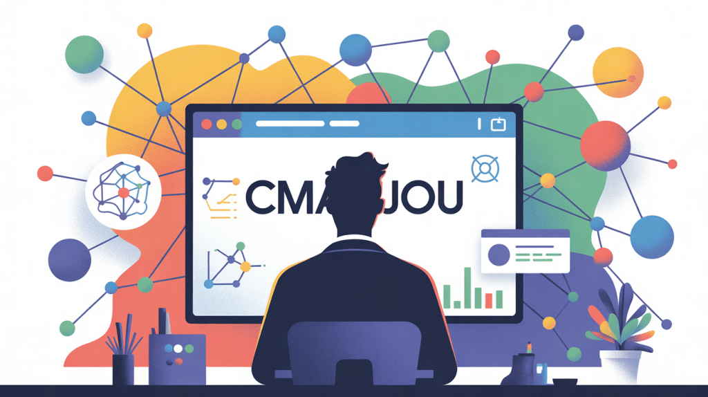 Illustration cmanjou identité numérique concept digital