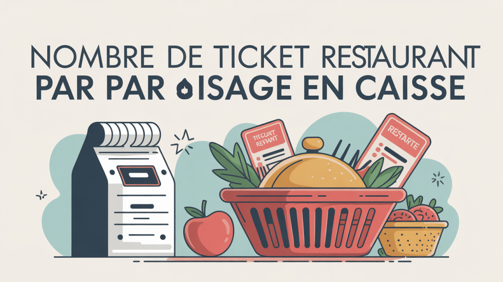 combien de ticket restaurant par passage en caisse illustration panier et titres