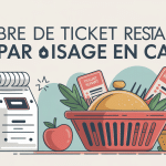 combien de ticket restaurant par passage en caisse illustration panier et titres