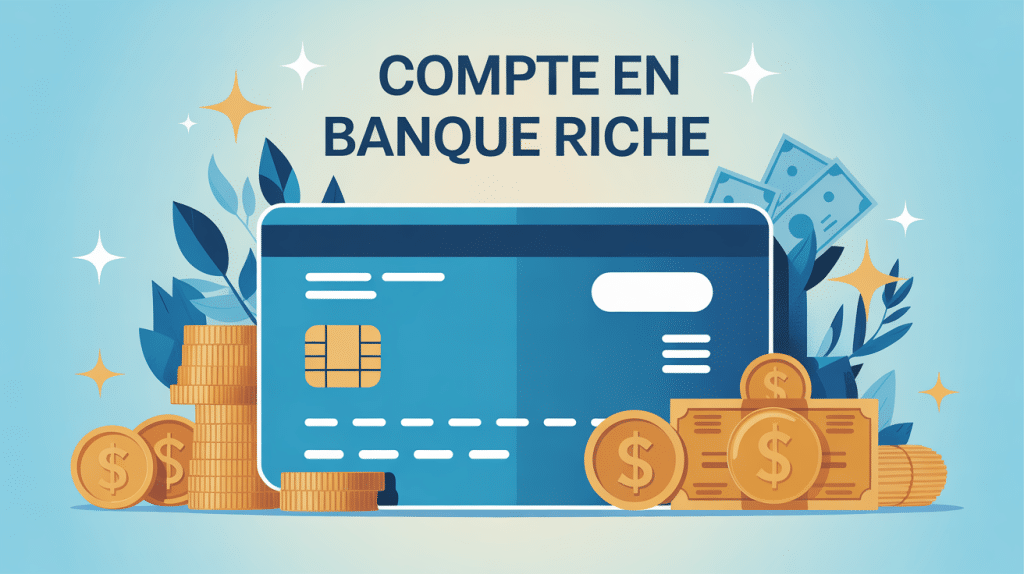 Illustration compte en banque riche moderne prospérité