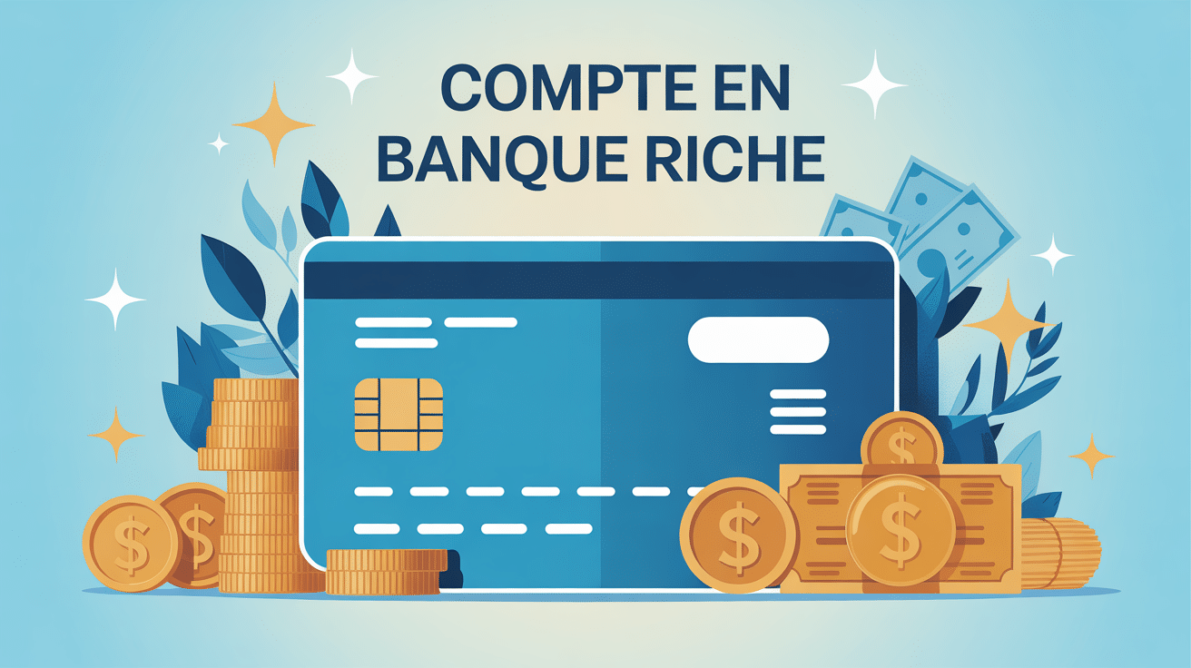 Illustration compte en banque riche moderne prospérité