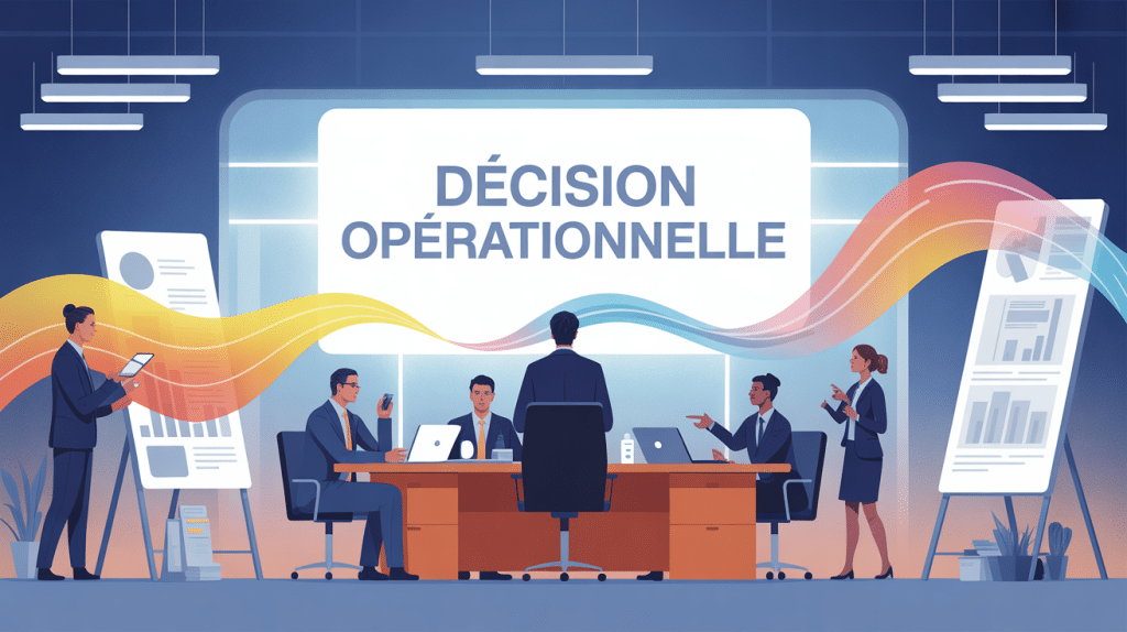 illustration décision opérationnel managers bureau moderne