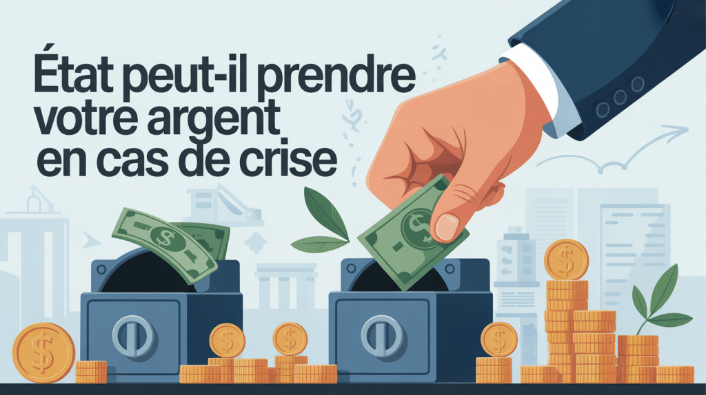illustration l'état peut il prendre notre argent en cas de crise main sur coffre-fort