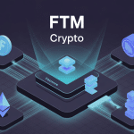 FTM crypto blockchain et DeFi illustration futuriste