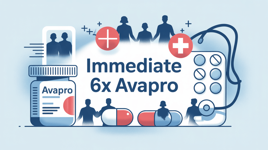 immediate 6x avapro illustration médicale informative