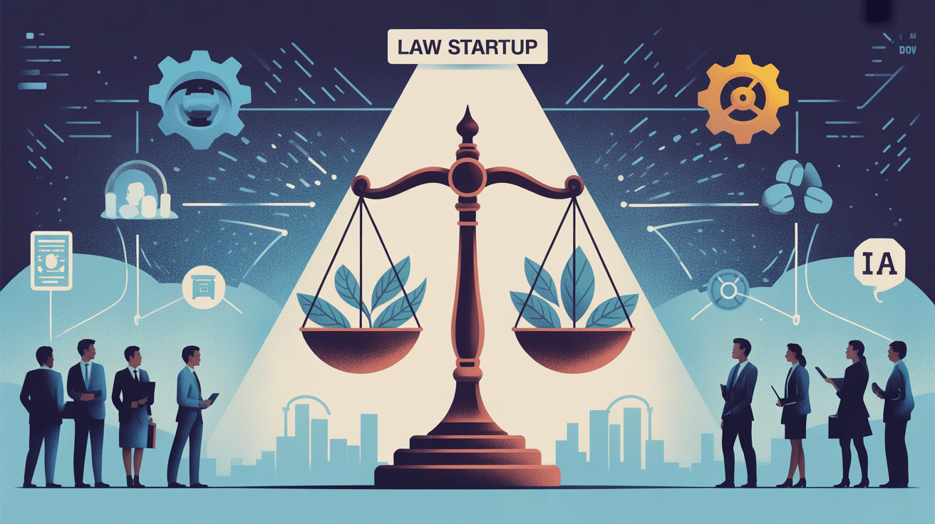law startup illustration technologie et droit