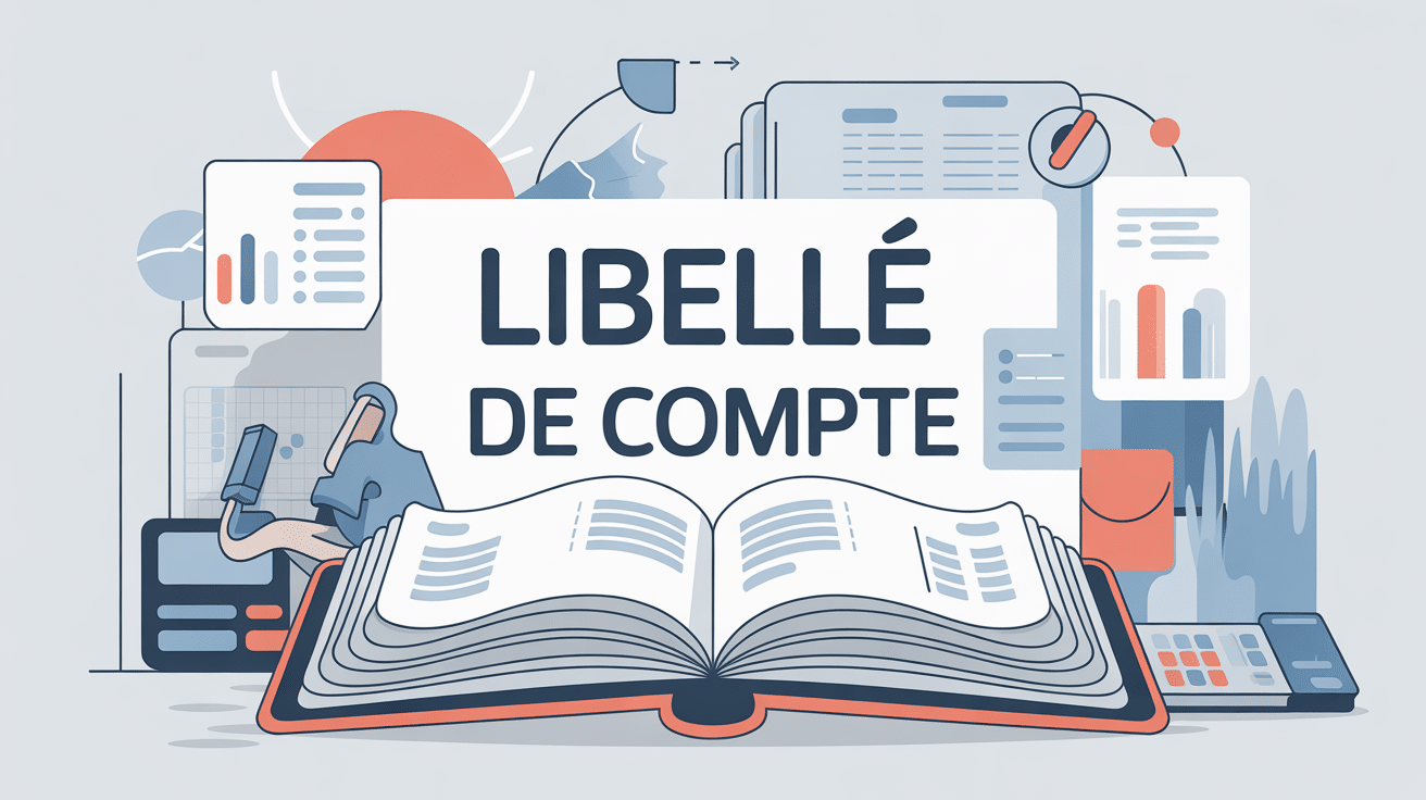 Illustration libellé du compte clair et structuré