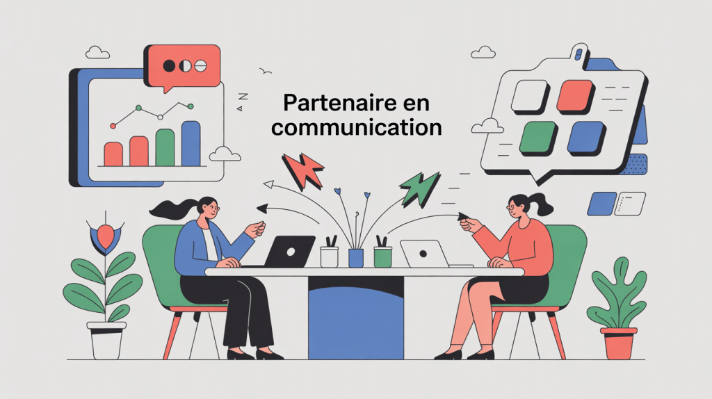 miratel partenaire en communication équipes collaborent illustration vectorielle