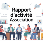 modèle rapport d'activité association Word salle réunion collaboratif
