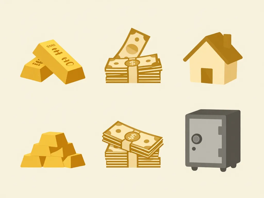 illustration alternatives physiques ou mettre son argent en dehors des banques