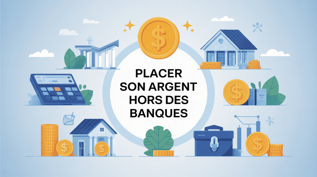 illustration ou mettre son argent en dehors des banques alternatives