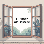illustration ouvrant à la française en architecture résidentielle