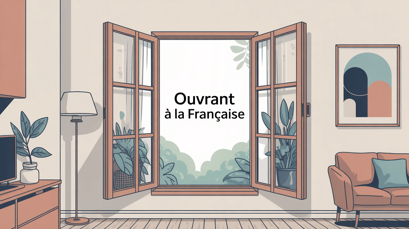 illustration ouvrant à la française en architecture résidentielle