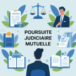 illustration poursuite judiciaire mutuelle dossiers et balance