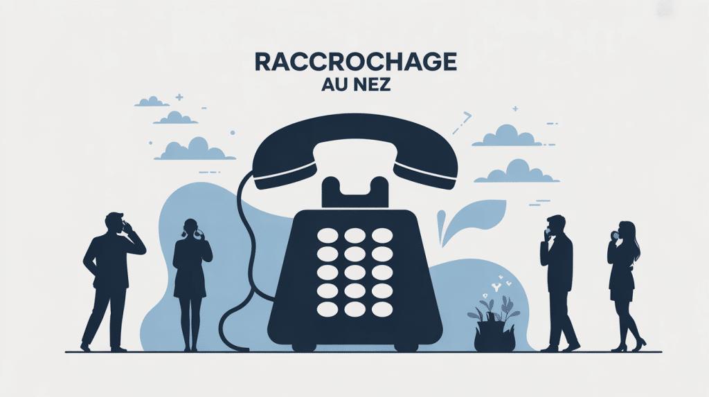 illustration moderne raccrochage au nez
