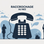 illustration moderne raccrochage au nez