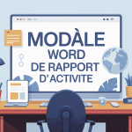 rapport d'activité modèle word image moderne vectorielle