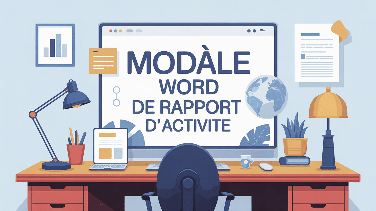 rapport d'activité modèle word image moderne vectorielle