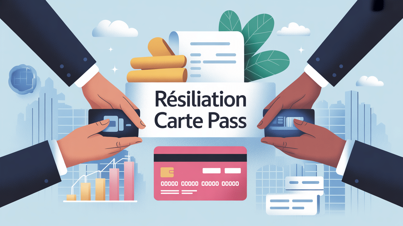illustration conceptuelle résiliation carte pass