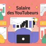 illustration salaire des youtubers créateurs écrans graphiques
