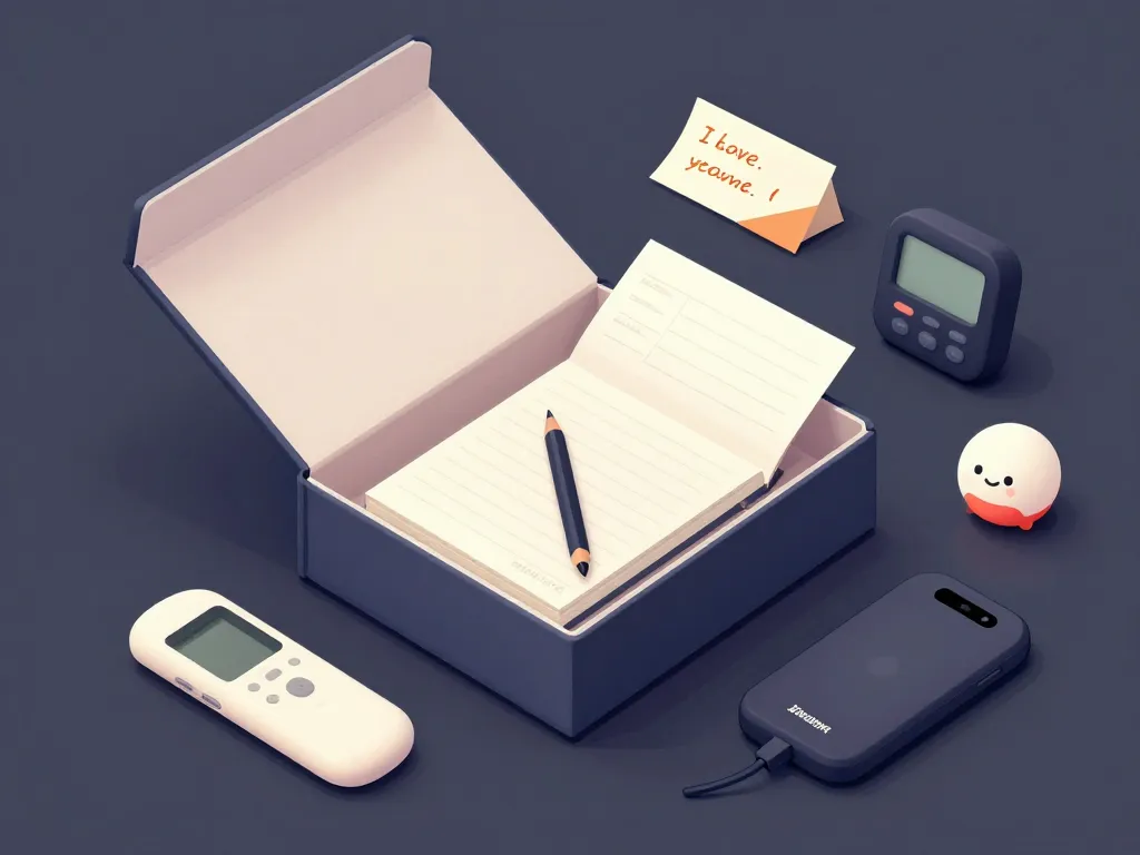 startup box ouverte avec objets utiles et émotionnels