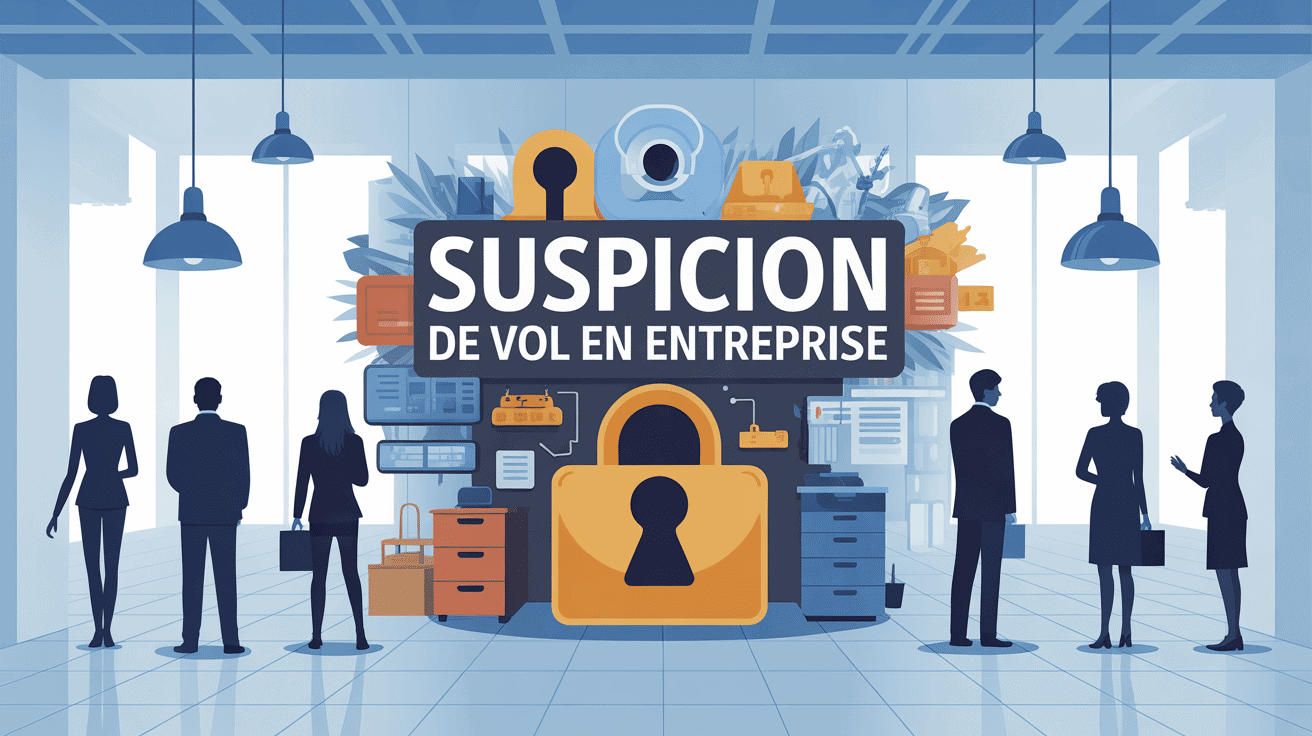 Suspicion de vol en entreprise que faire illustration sécurisation bureau