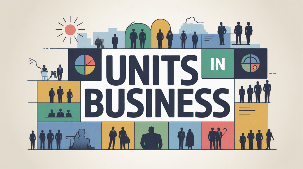 Illustration units in business en entreprise