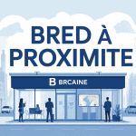 Recherche agence banque BRED à proximité illustration urbaine