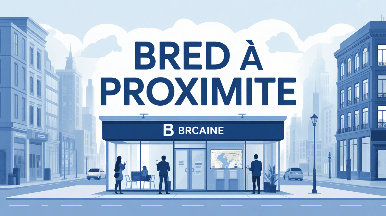 Recherche agence banque BRED à proximité illustration urbaine