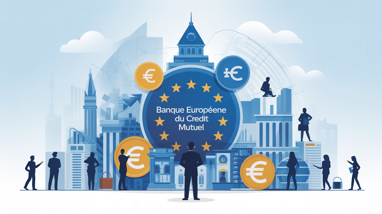 illustration banque européenne du crédit mutuel services entreprises