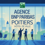 agence bnp paribas poitiers hotel de ville illustration centre-ville