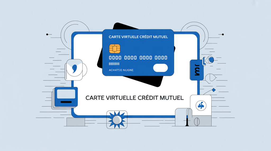 carte virtuelle credit mutuel illustration securite achats
