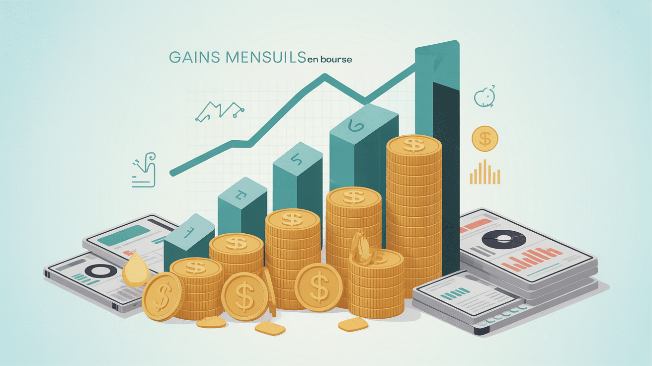 combien peut-on gagner en bourse par mois graphique croissance
