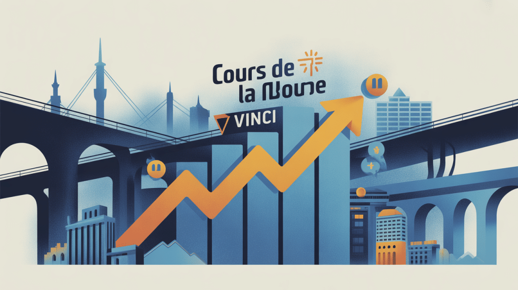 Illustration du cours de la bourse Vinci avec infrastructures