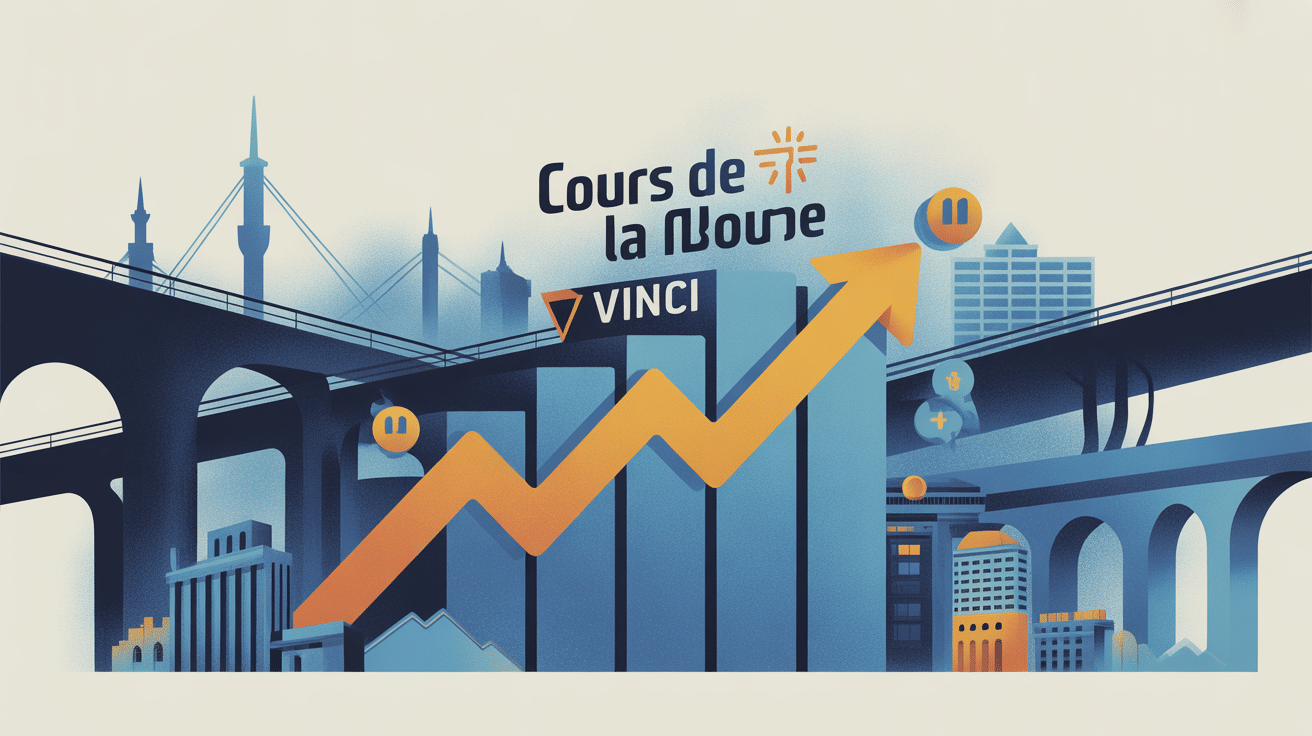 Illustration du cours de la bourse Vinci avec infrastructures
