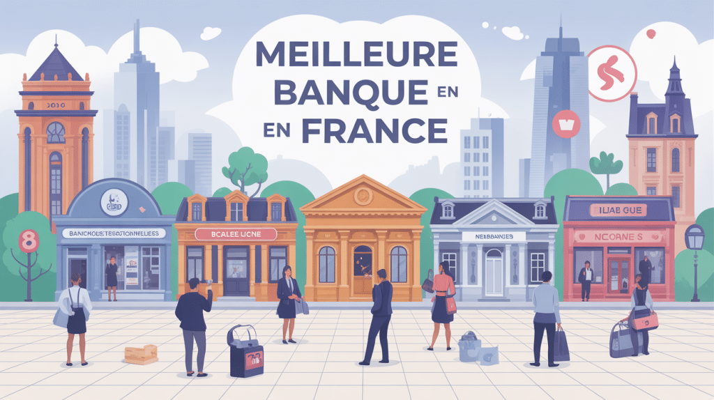 illustration des meilleurs banque en France en 2025