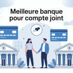 illustration meilleure banque pour compte joint deux personnes devant banque