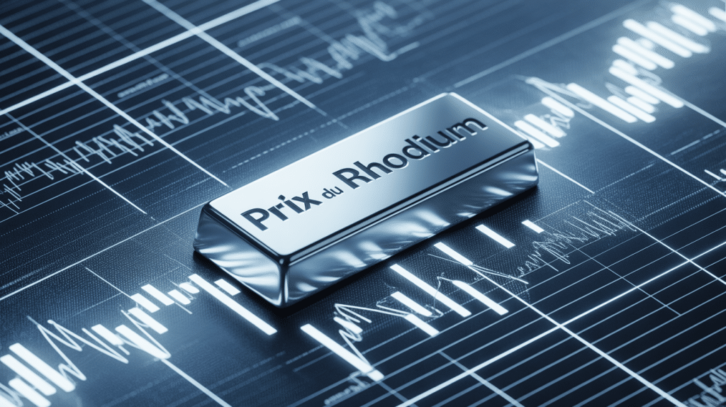 Illustration rhodium prix barre graphique financier