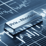 Illustration rhodium prix barre graphique financier