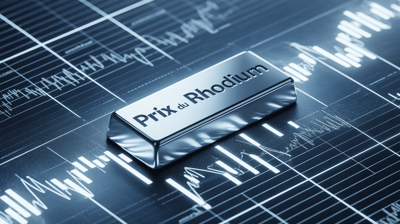 Illustration rhodium prix barre graphique financier