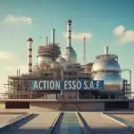 Illustration vectorielle action Esso S A F raffinage pétrolier bourse