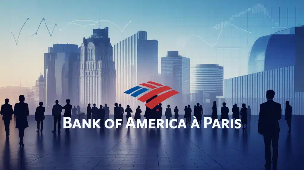 Illustration vectorielle Bank of America à Paris finance