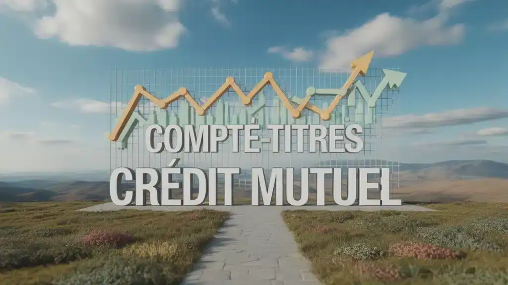 illustration compte-titres Crédit Mutuel avec graphiques financiers