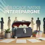 Illustration déblocage Natixis Interépargne épargne salariale coffre-fort ouvert