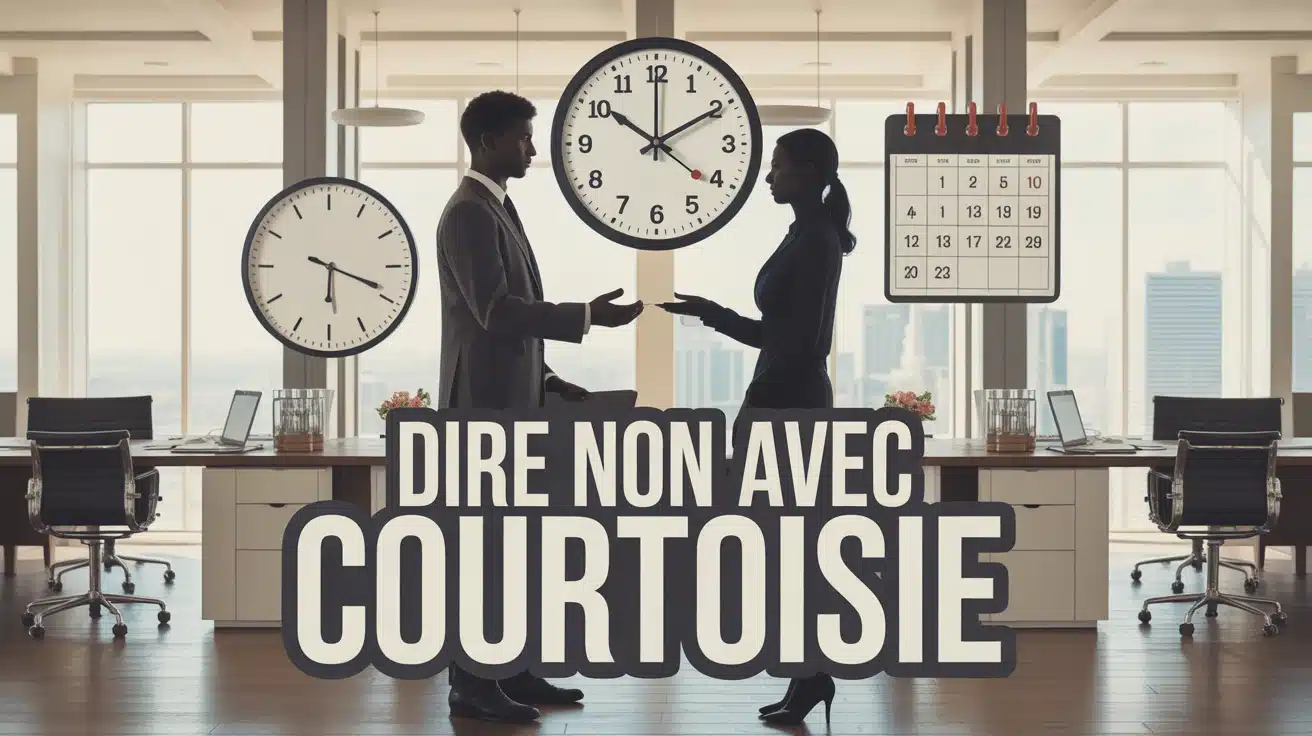 Illustration dire non avec courtoisie en milieu professionnel