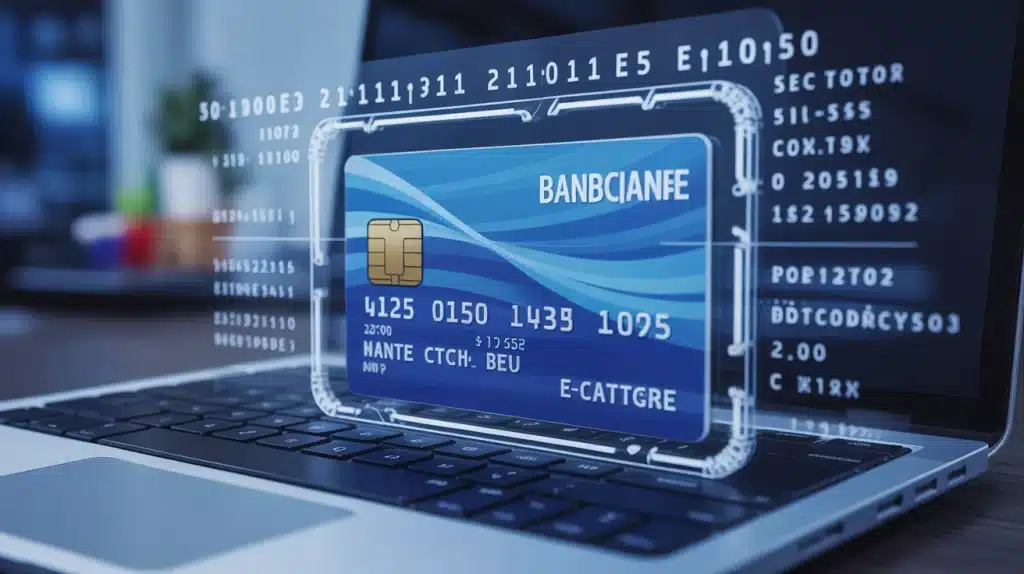 illustration e carte bleue securite paiement en ligne