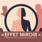 Illustration effet miroir silhouette claire et sombre